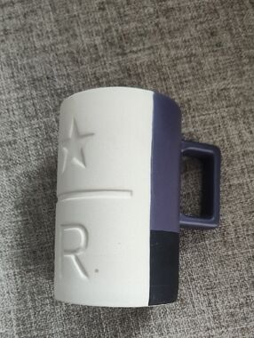 Starbucks Two-Tone Cream, Purple and Black Reserve Ceramic Mug